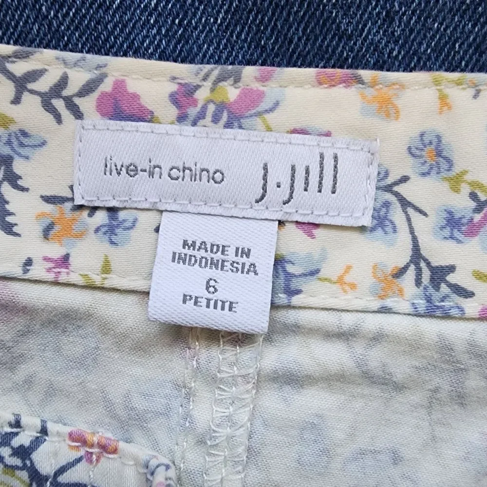 J.Jill skirt 6p live-in Chino floral cotton blend Cottagecore Country